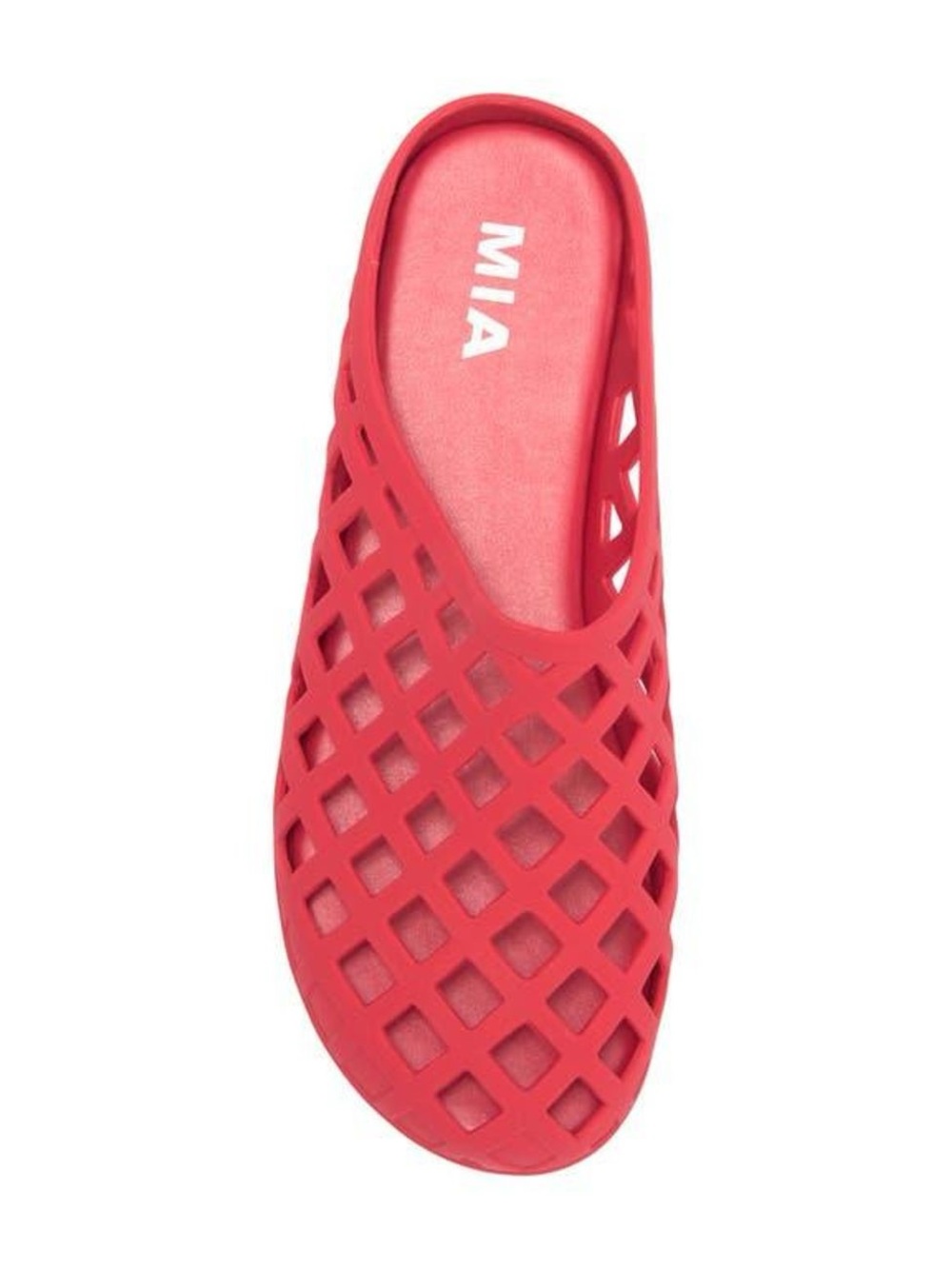 MIA Red Lattice Slip-On Mule